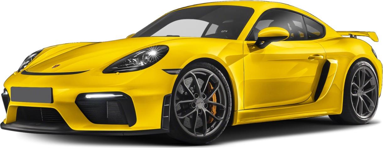 Yellow sports coupe with front and side air intakes and multi-spoke wheels