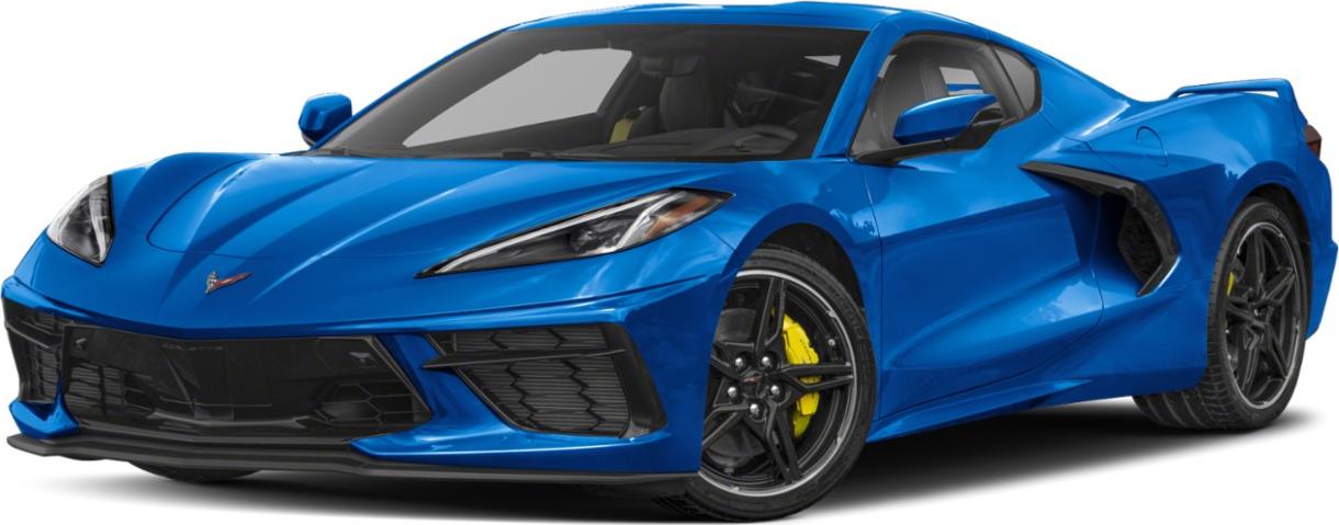 Blue sports car with aggressive front and side air vents