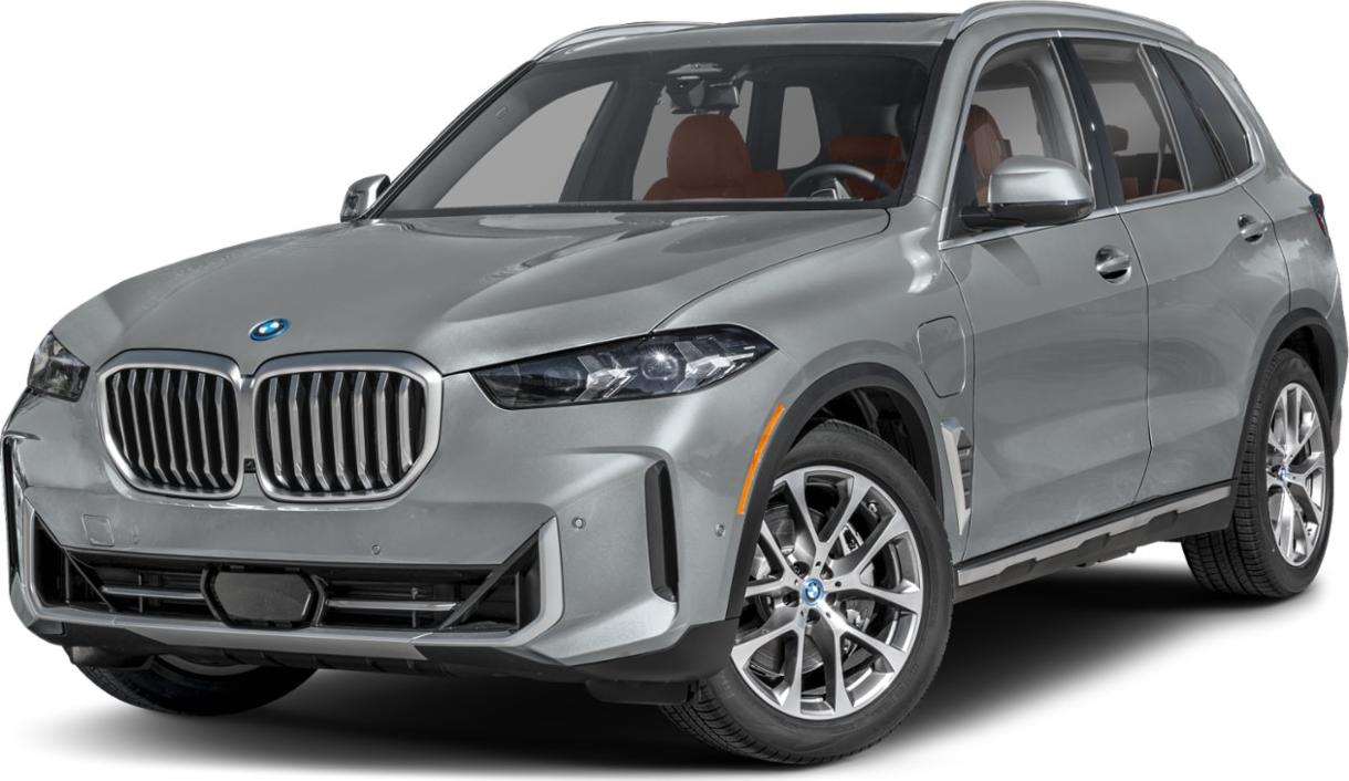 Silver luxury SUV front side with vertical grille and alloy wheels