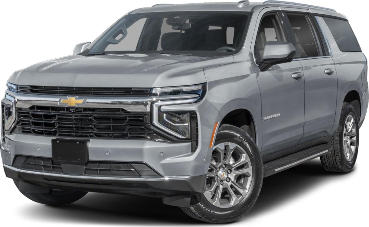 Front 3-4 view of large SUV with distinct grille and headlights