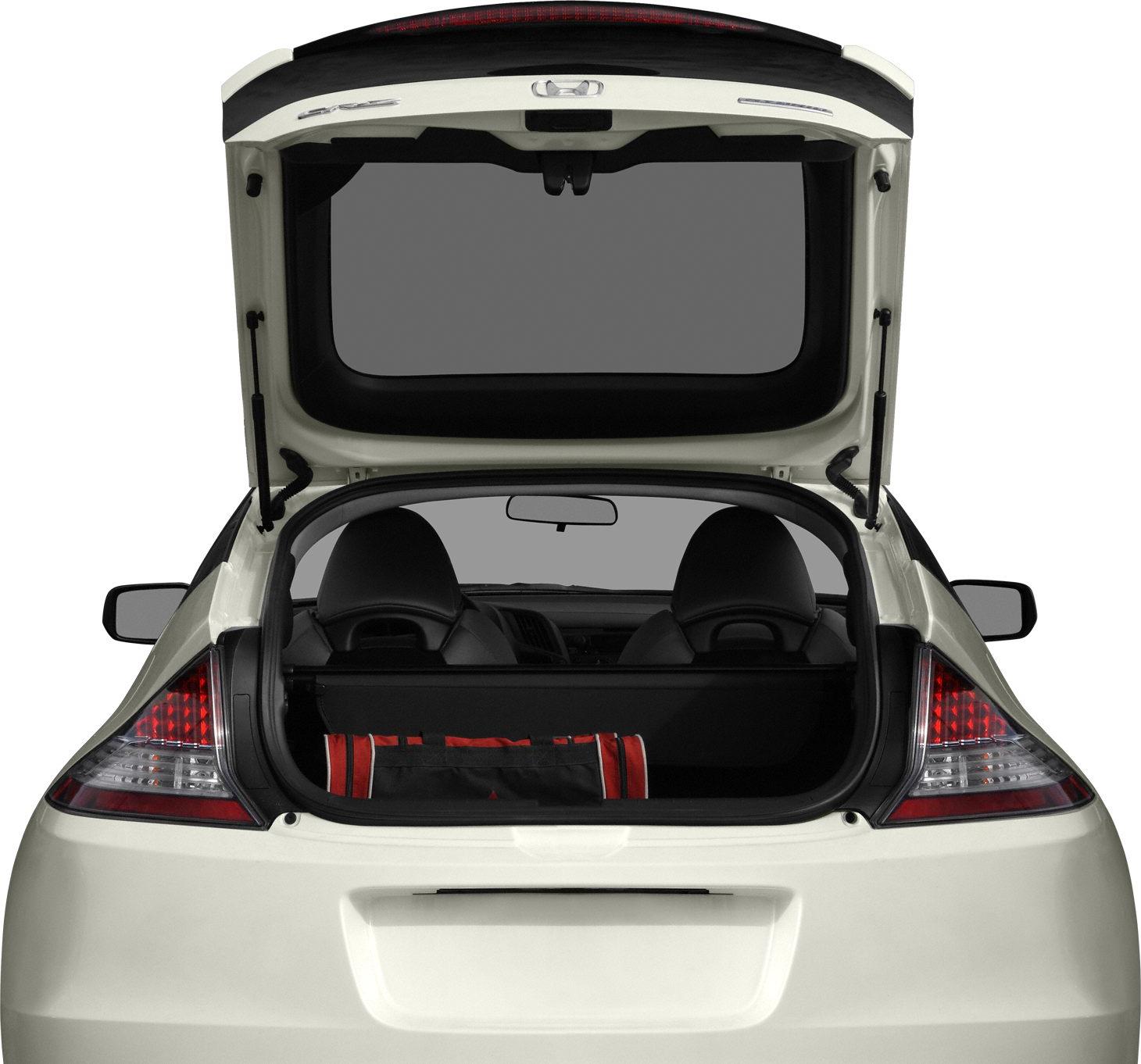 Hatchback rear with open trunk and LED tail lights