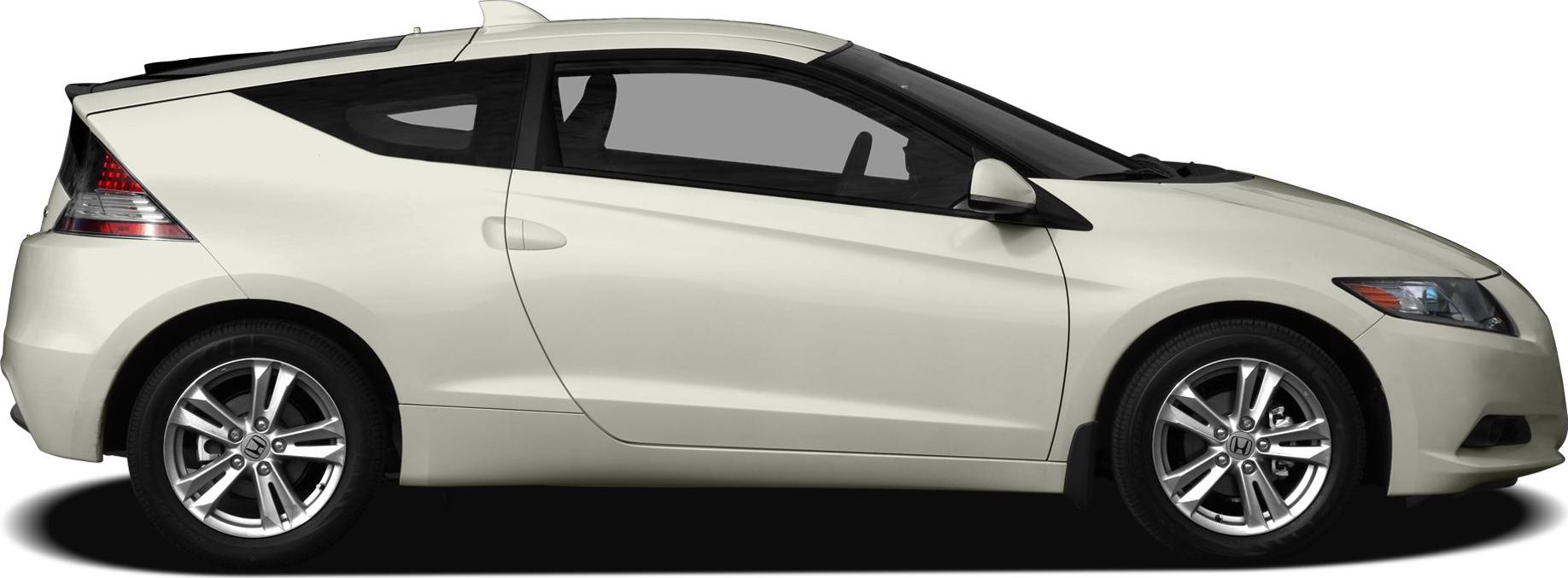 Compact hatchback with two doors and alloy wheels in side profile