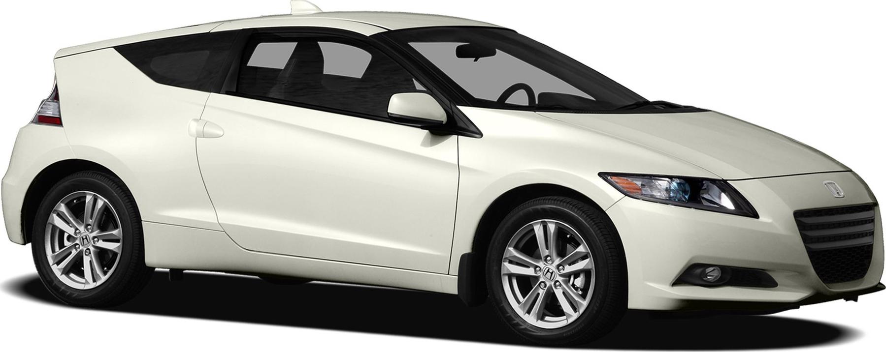 Front-side view of compact hybrid hatchback with alloy wheels