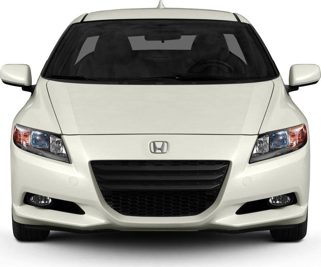 Front view showing grille, headlights, hood of a compact sports coupe