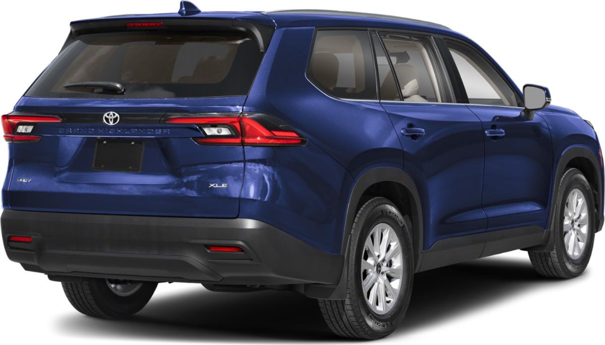 SUV rear view with distinct taillights and large rear window