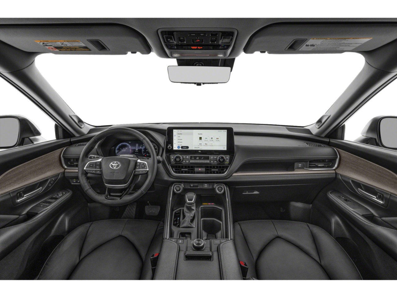Digital instrument cluster and touchscreen infotainment in SUV interior