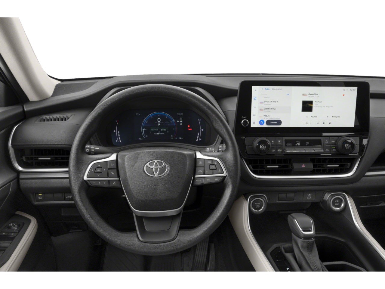 Digital instrument cluster and large touchscreen infotainment system