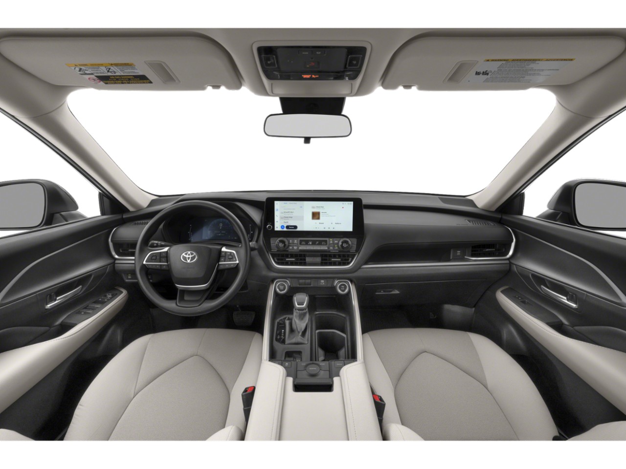 Digital dashboard and touchscreen infotainment in modern car interior