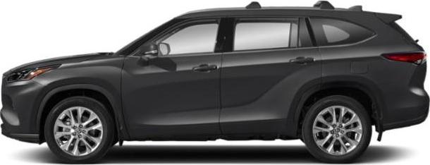 Side profile of a modern SUV with aerodynamic design and alloy wheels.