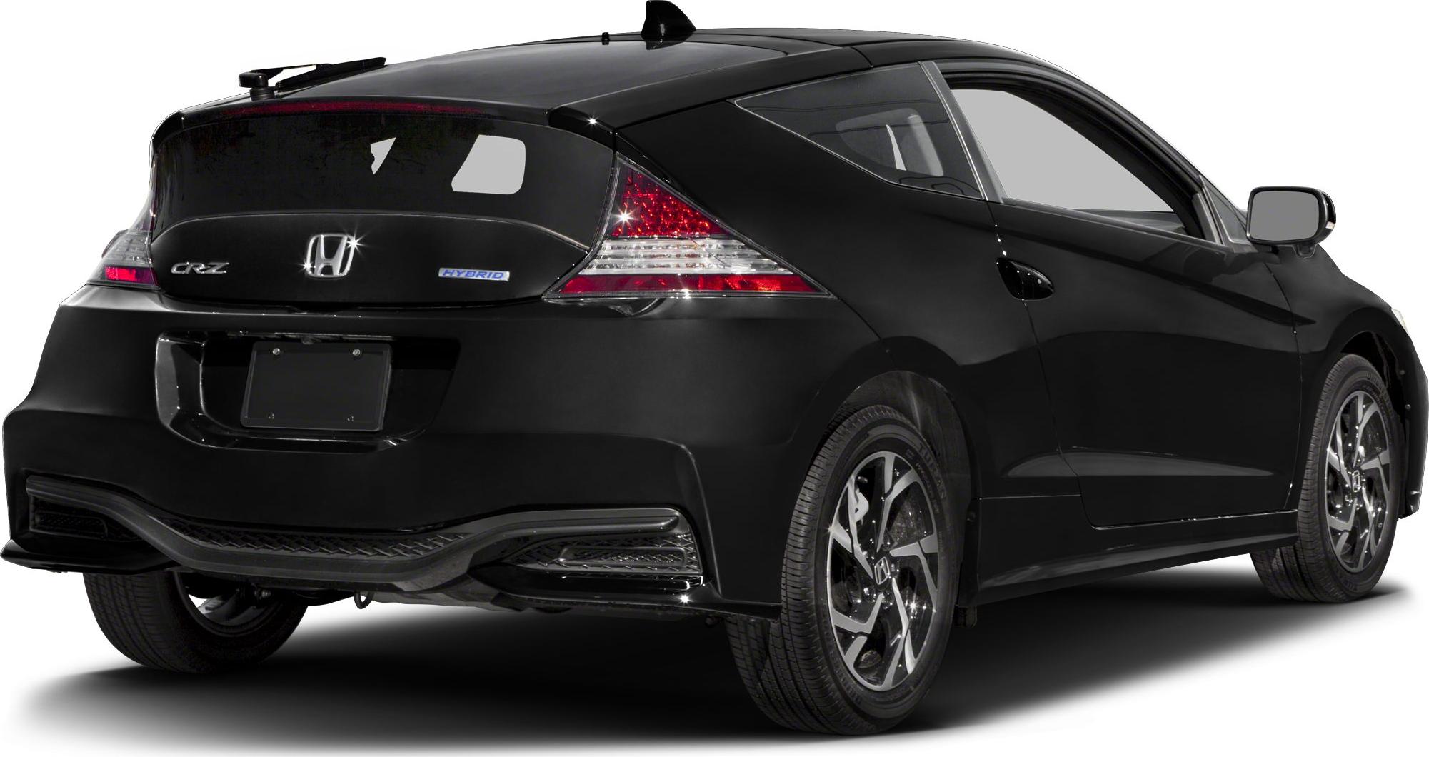 Rear view of hybrid hatchback with modern tail lights and aerodynamic design