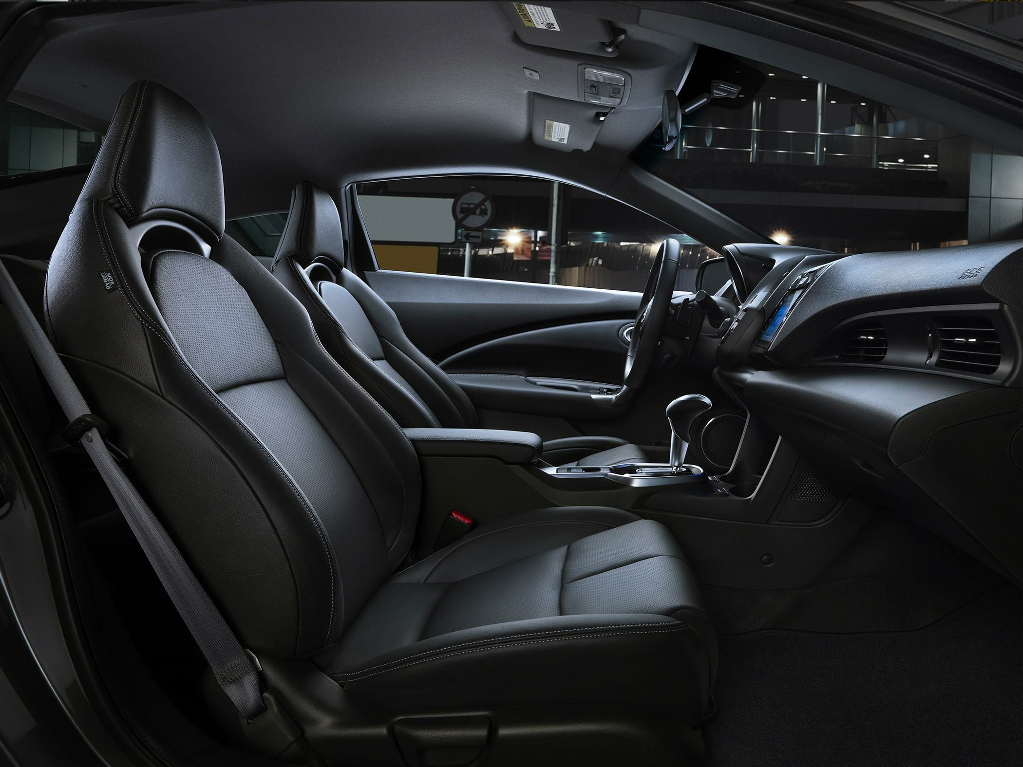 Leather seats and sleek dashboard with modern controls