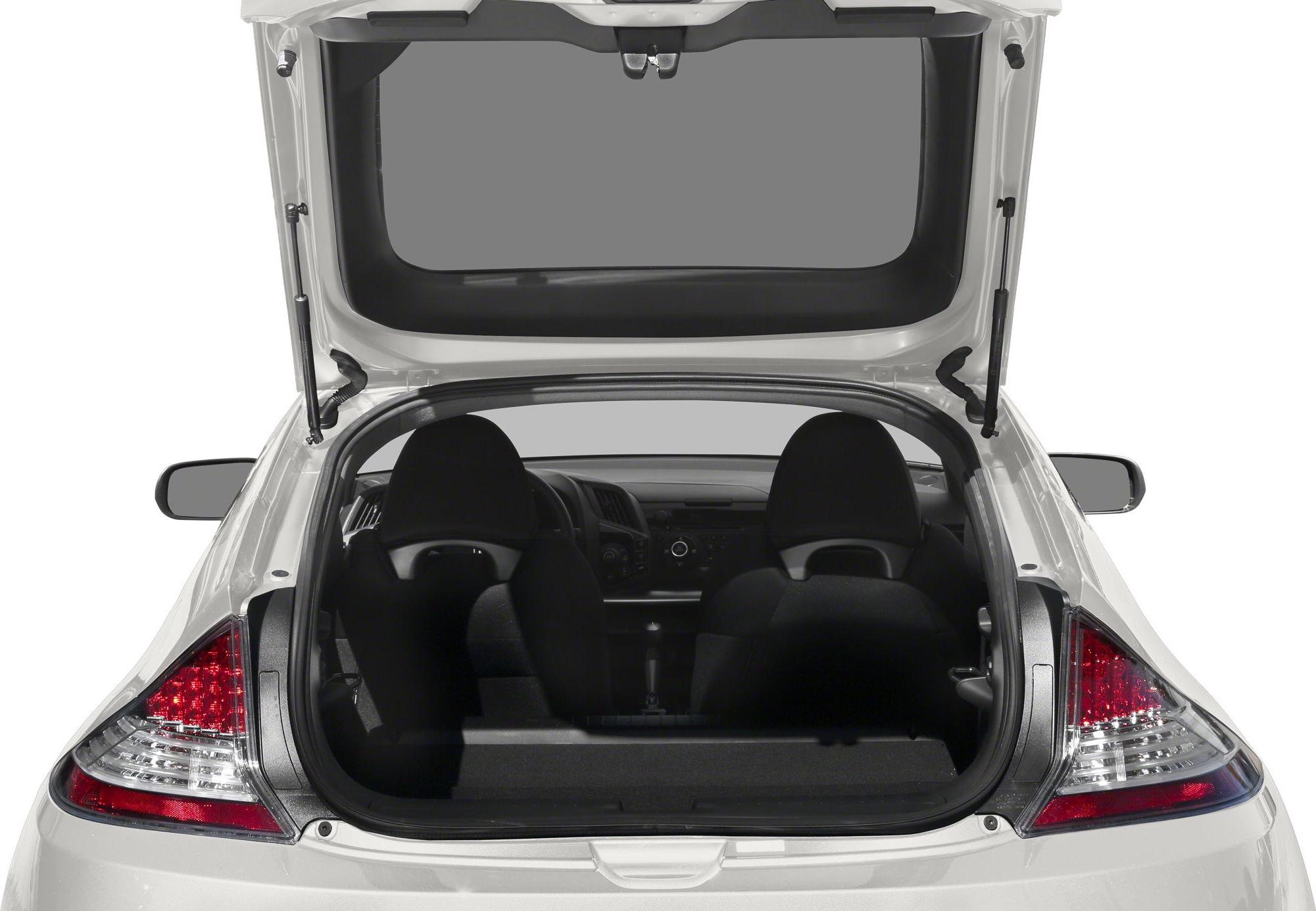 Open hatchback trunk showing rear seats and taillights