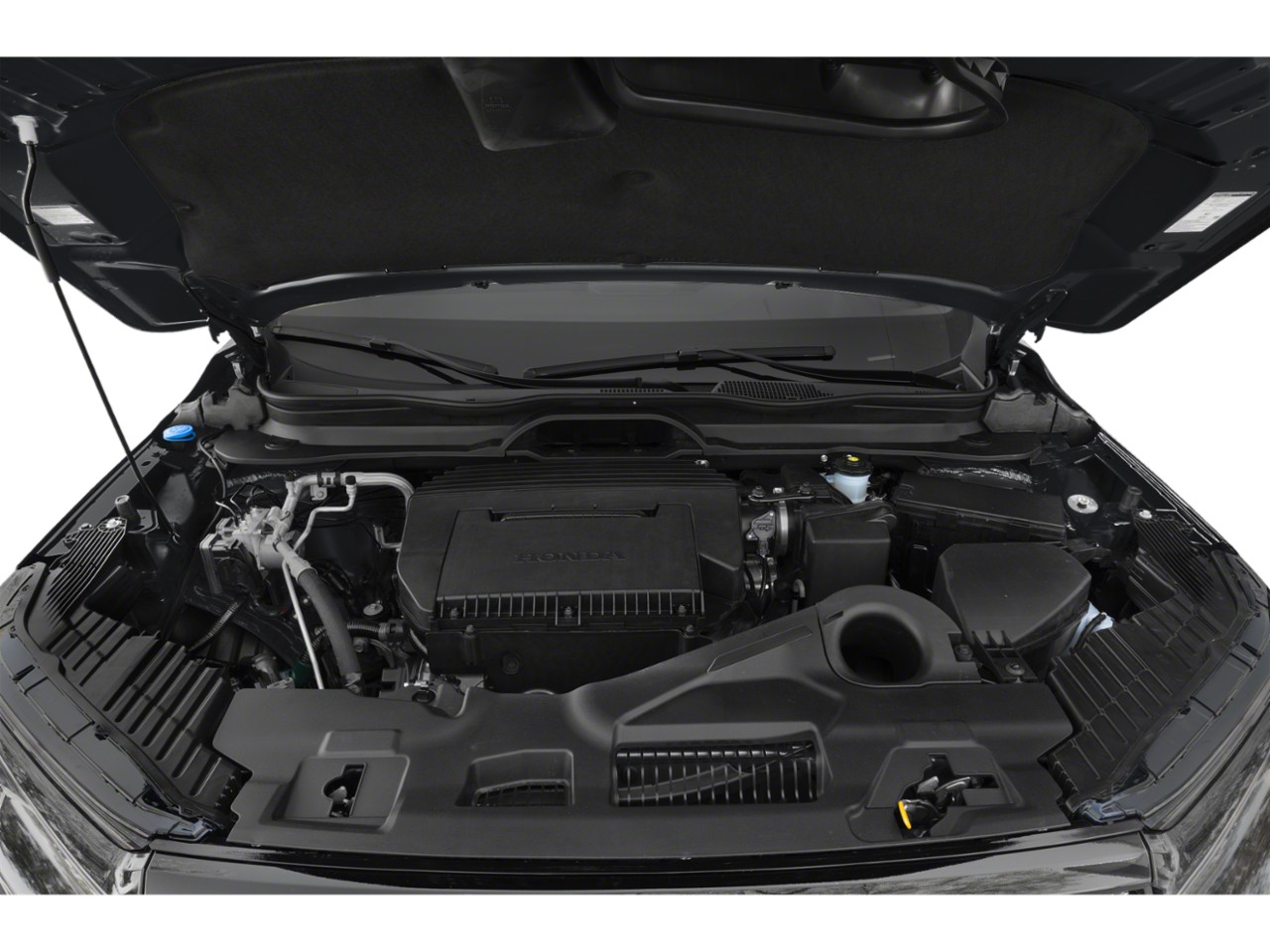 Engine compartment featuring modern design and layout