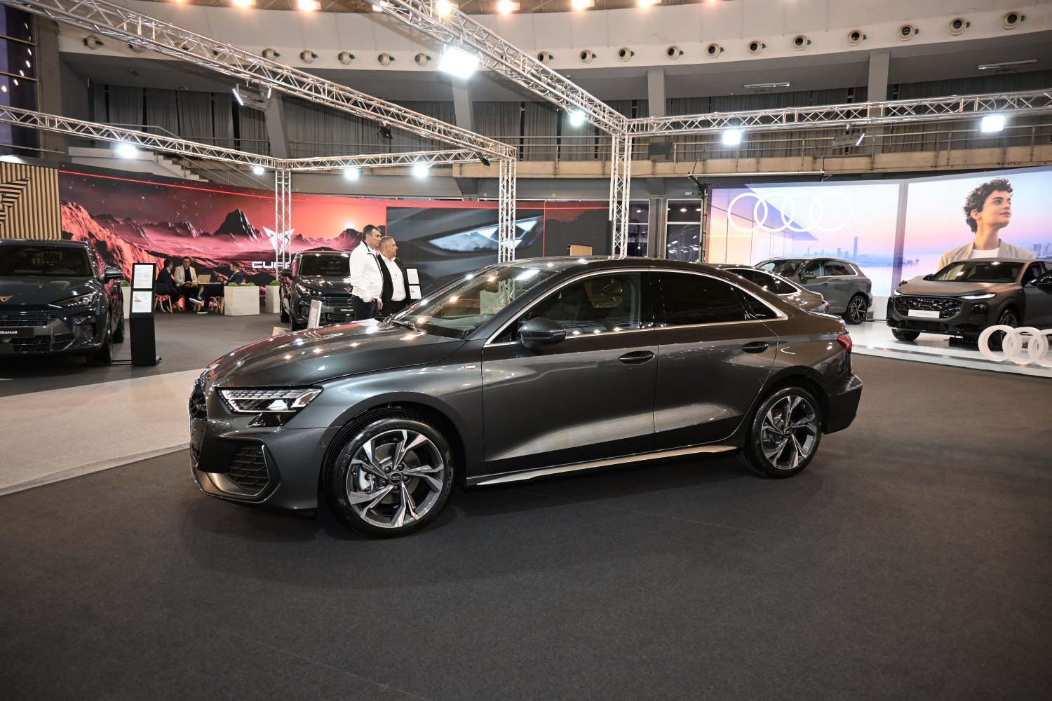 Sleek sedan with sporty alloy wheels and sharp LED headlights
