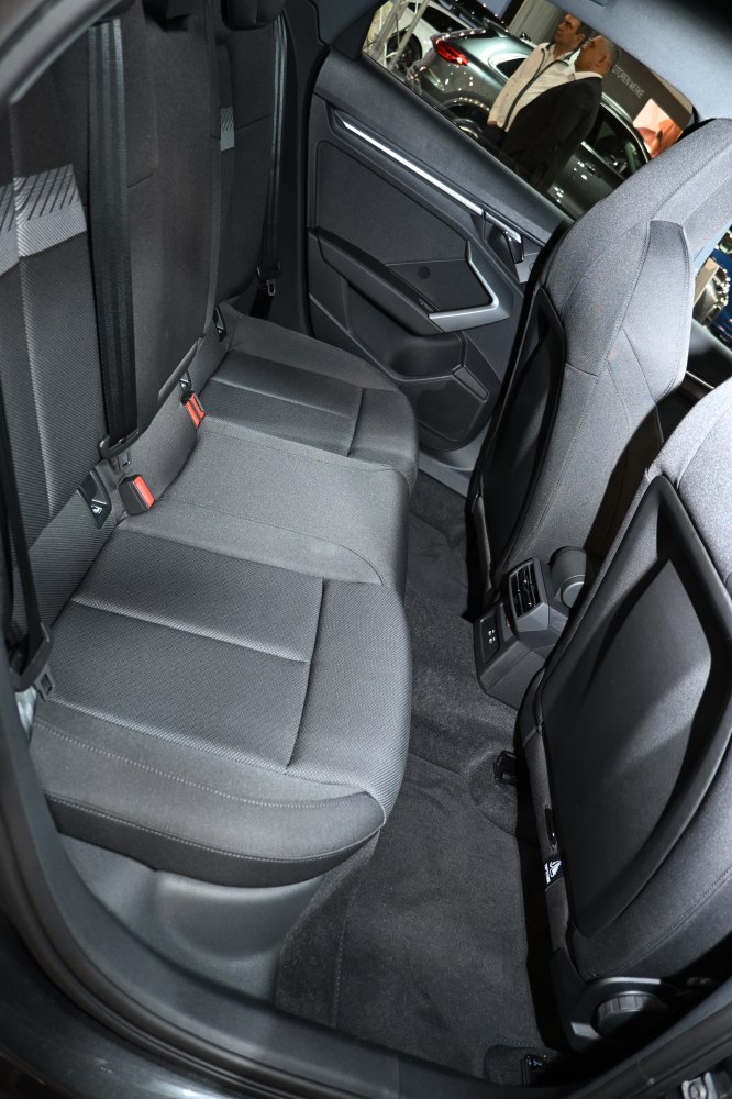Rear seat fabric upholstery with rear air vents and spacious legroom.
