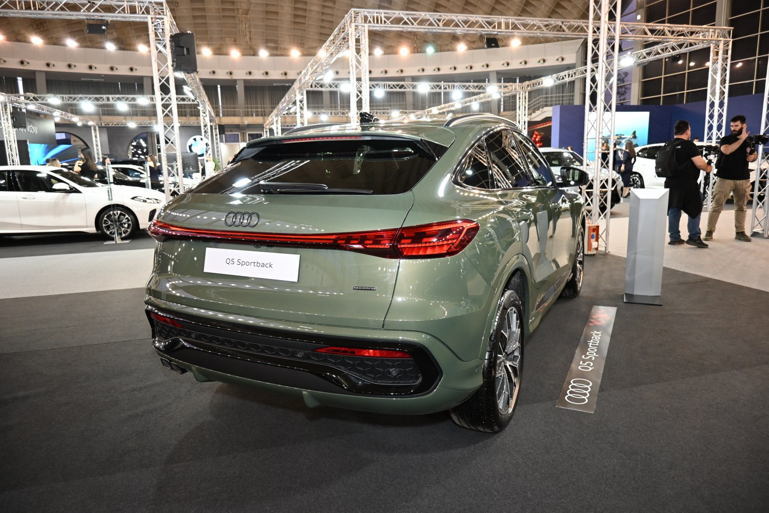 Rear view of SUV coupe with LED tail light strip