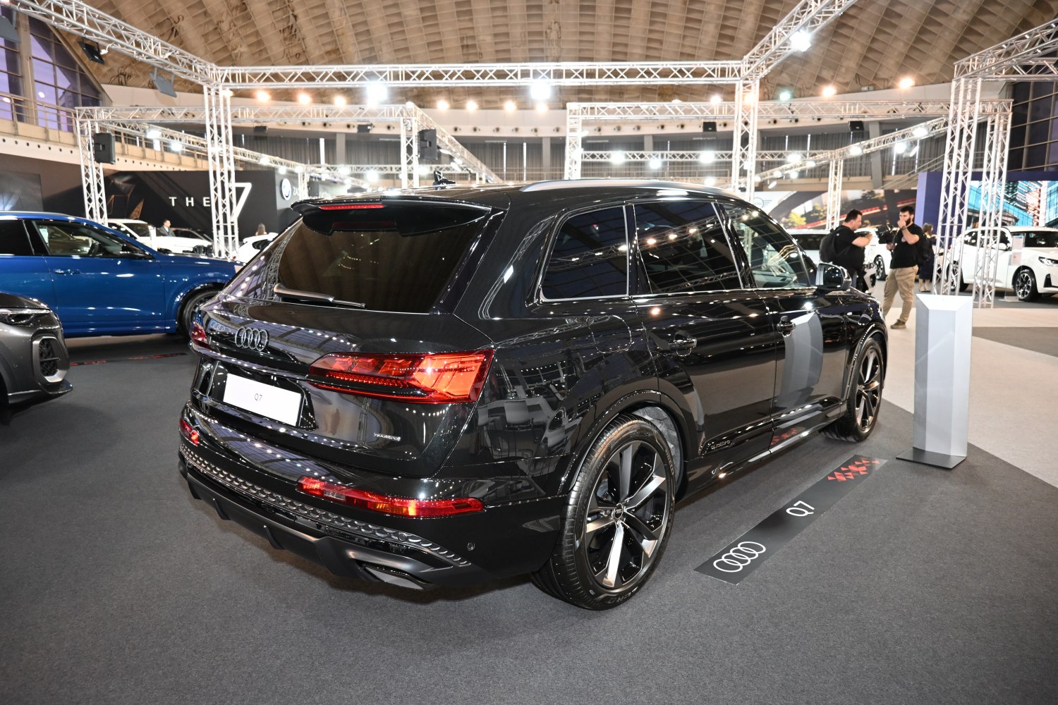 Rear view with LED taillights and alloy wheels