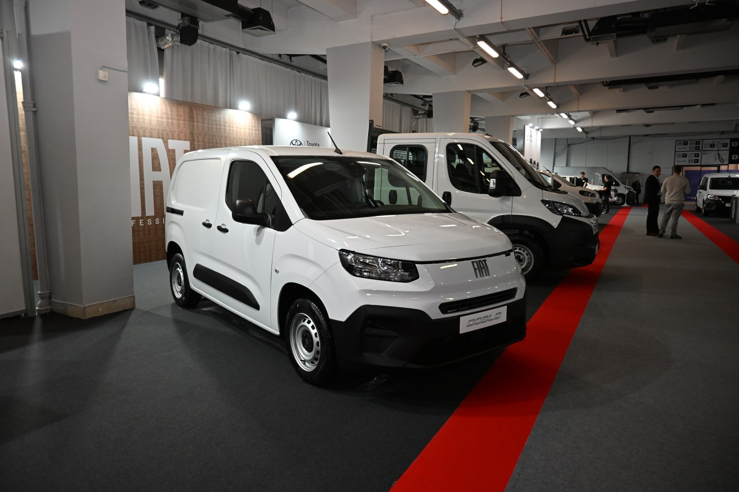 White cargo van with modern front design and compact commercial build