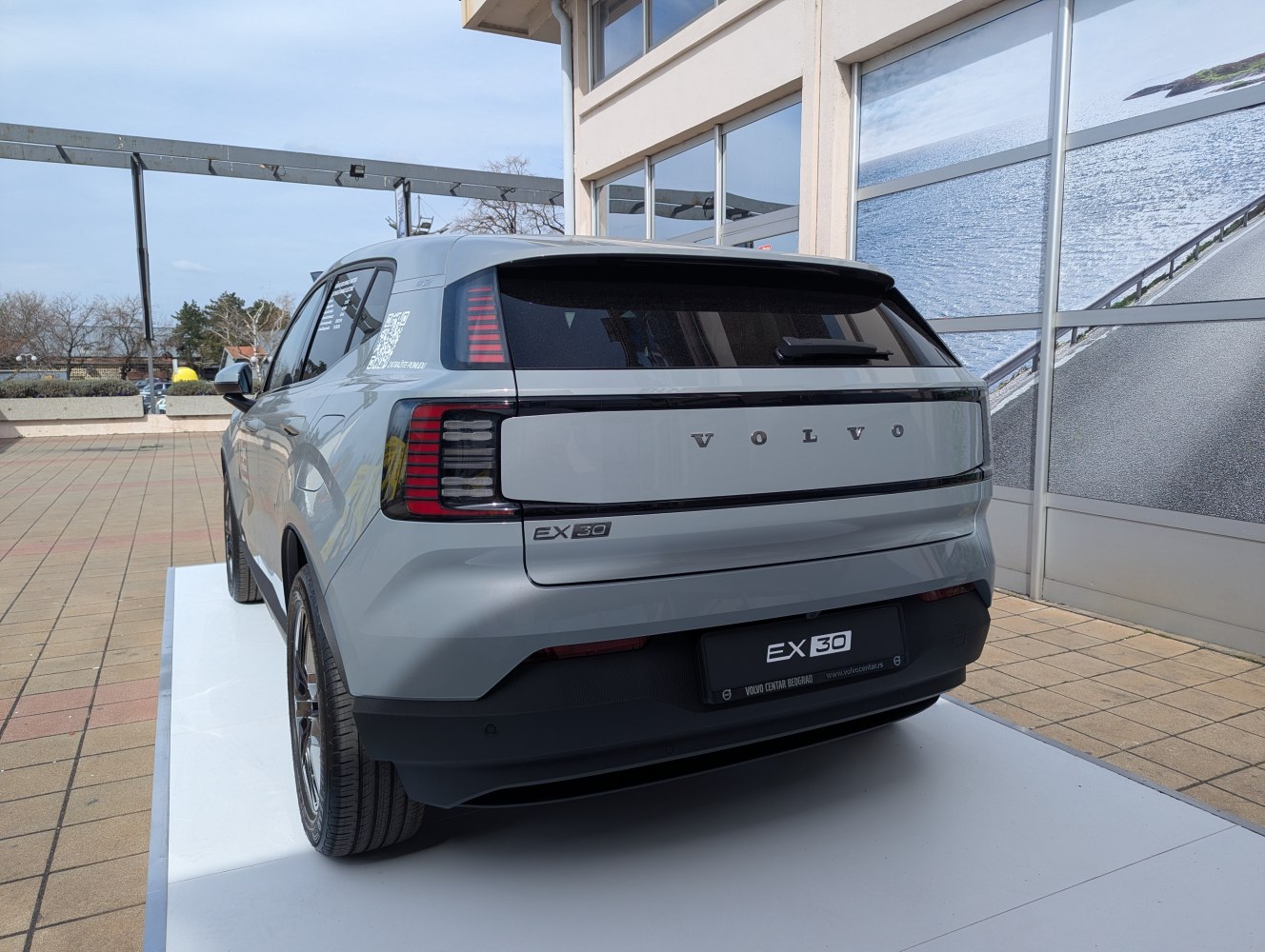 Rear view of suv with distinctive vertical and horizontal taillights and modern styling