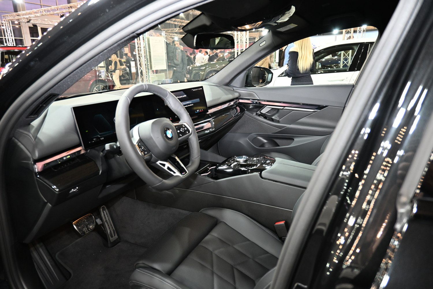 Luxury interior with digital cockpit and advanced controls