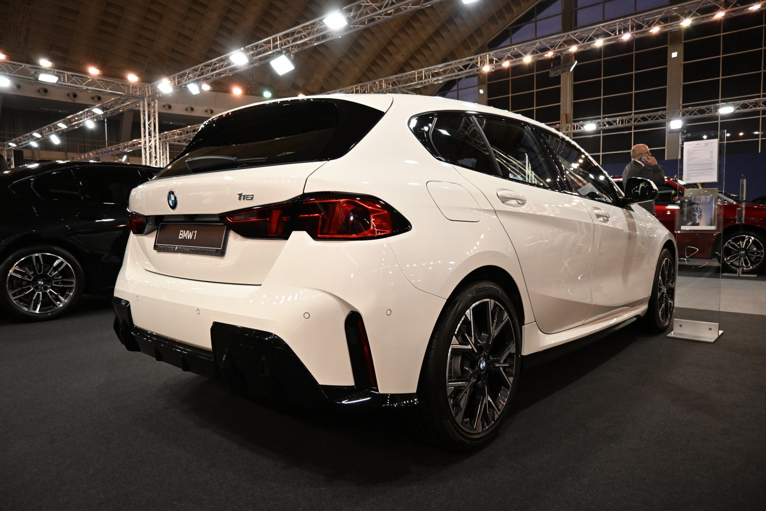 Rear design and alloy wheels of a hatchback vehicle
