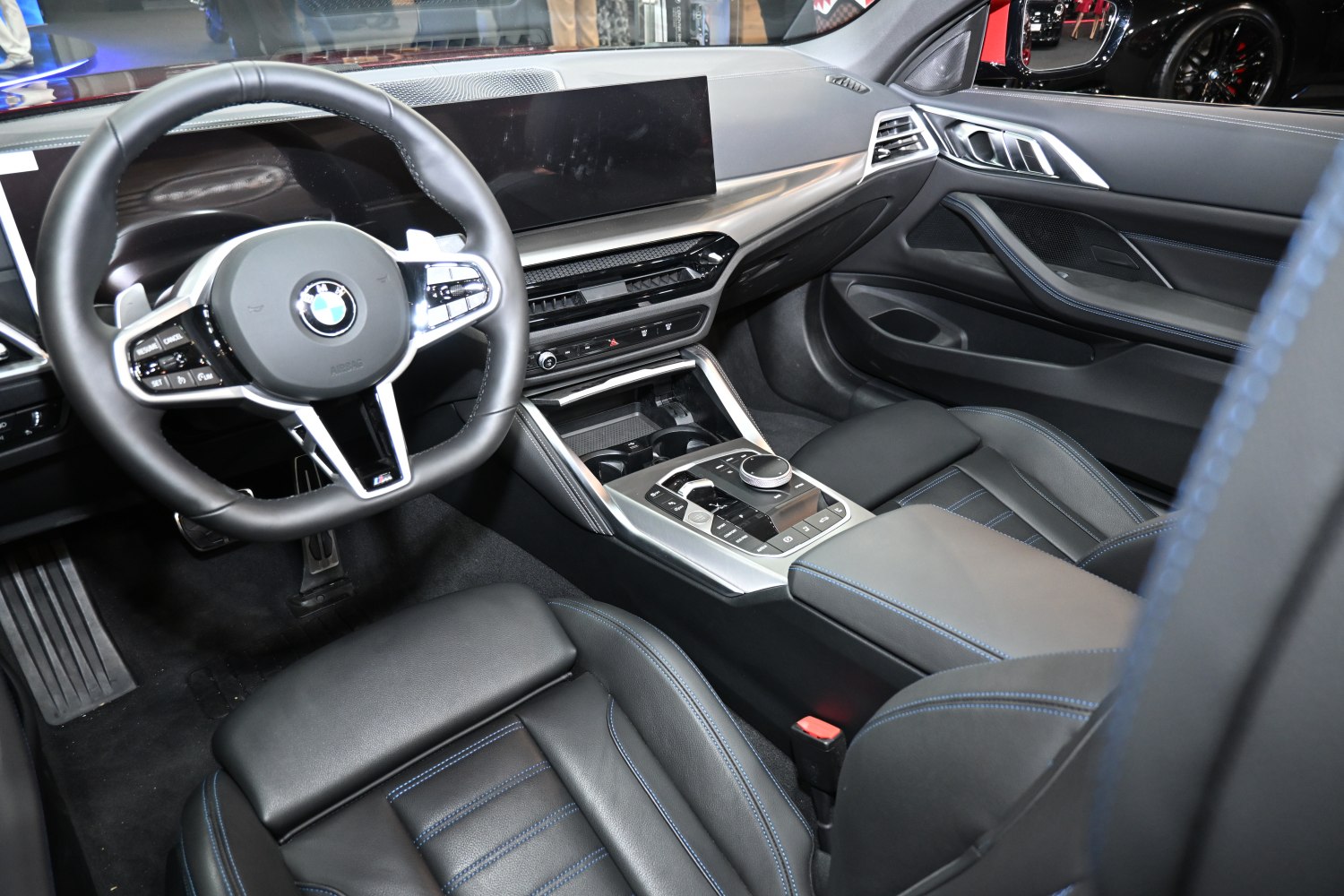 Luxury interior with digital displays and control panel