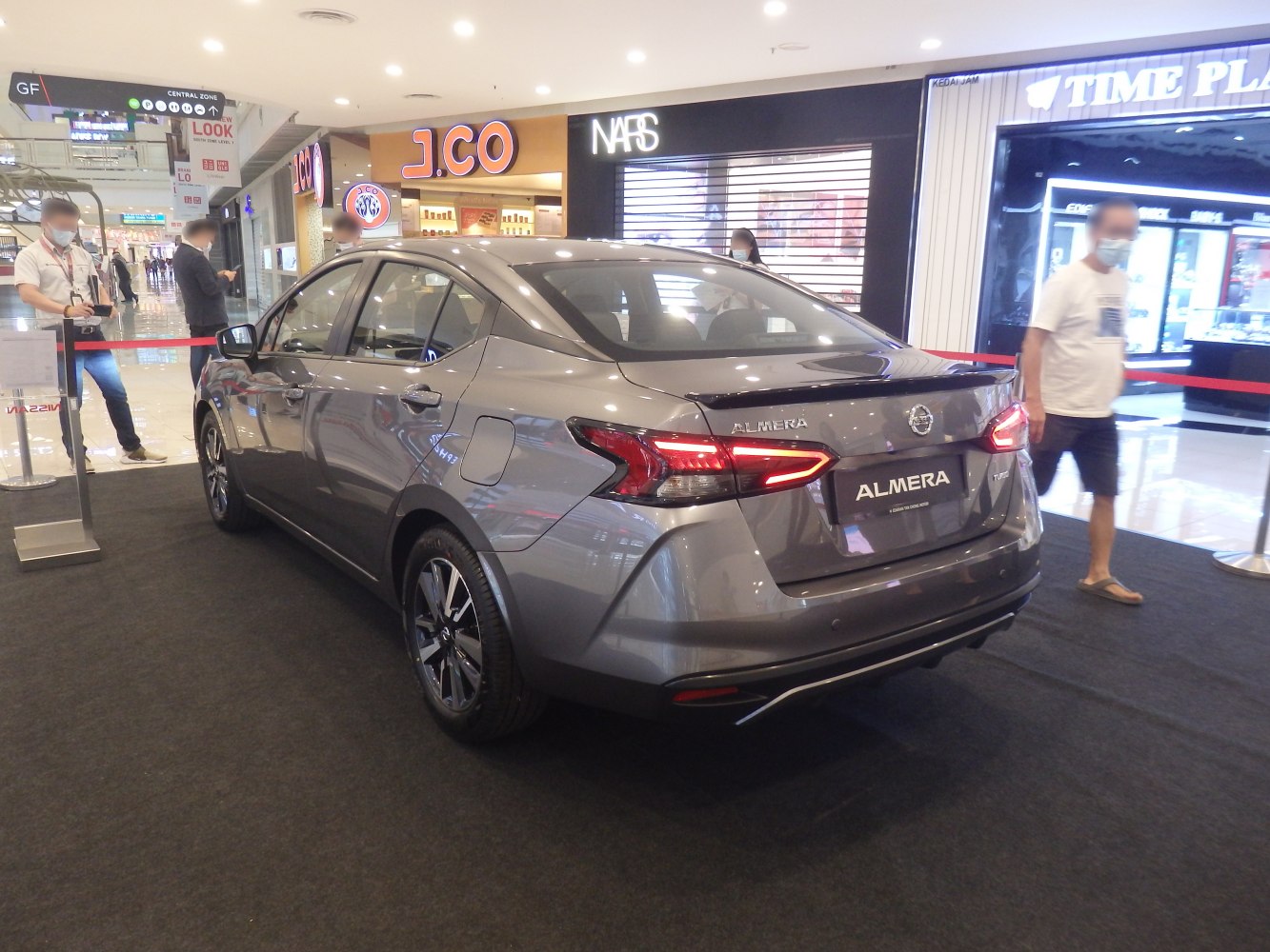 Rear view with modern taillights and sleek body shape