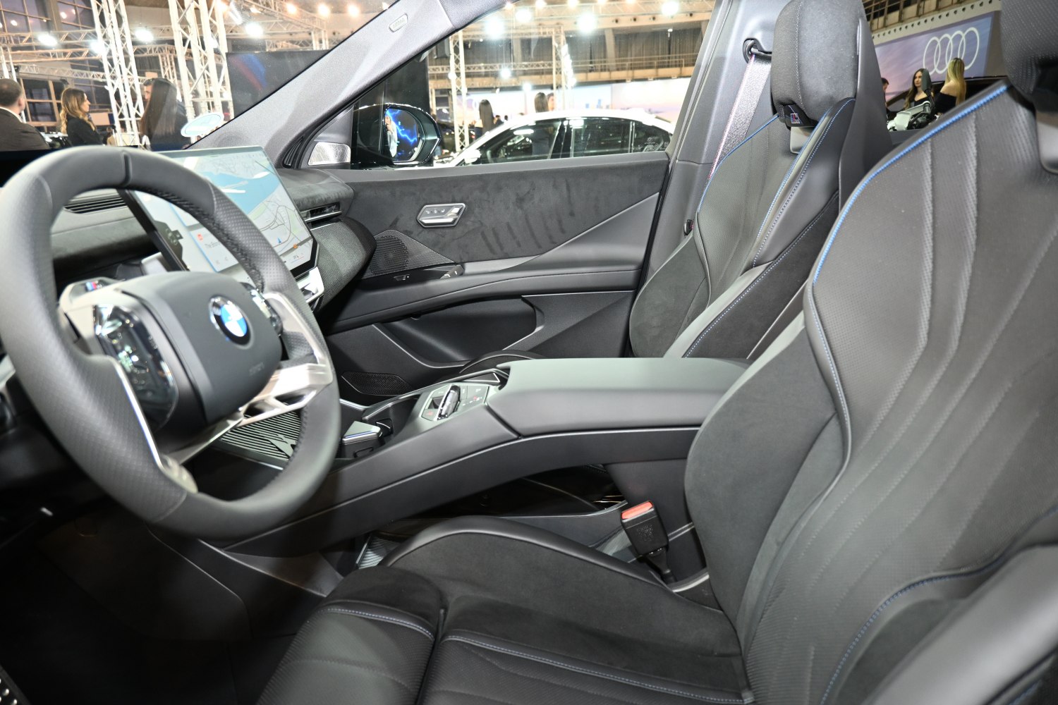 Modern interior with ergonomic seats and digital cockpit
