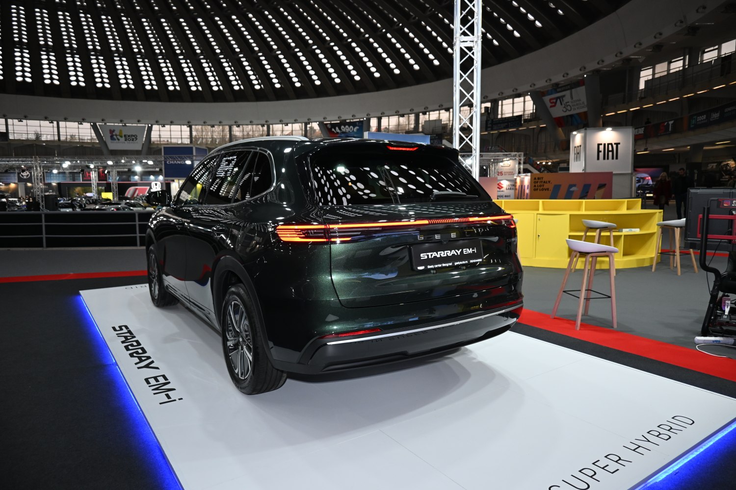 Rear view of SUV with LED taillights and modern silhouette