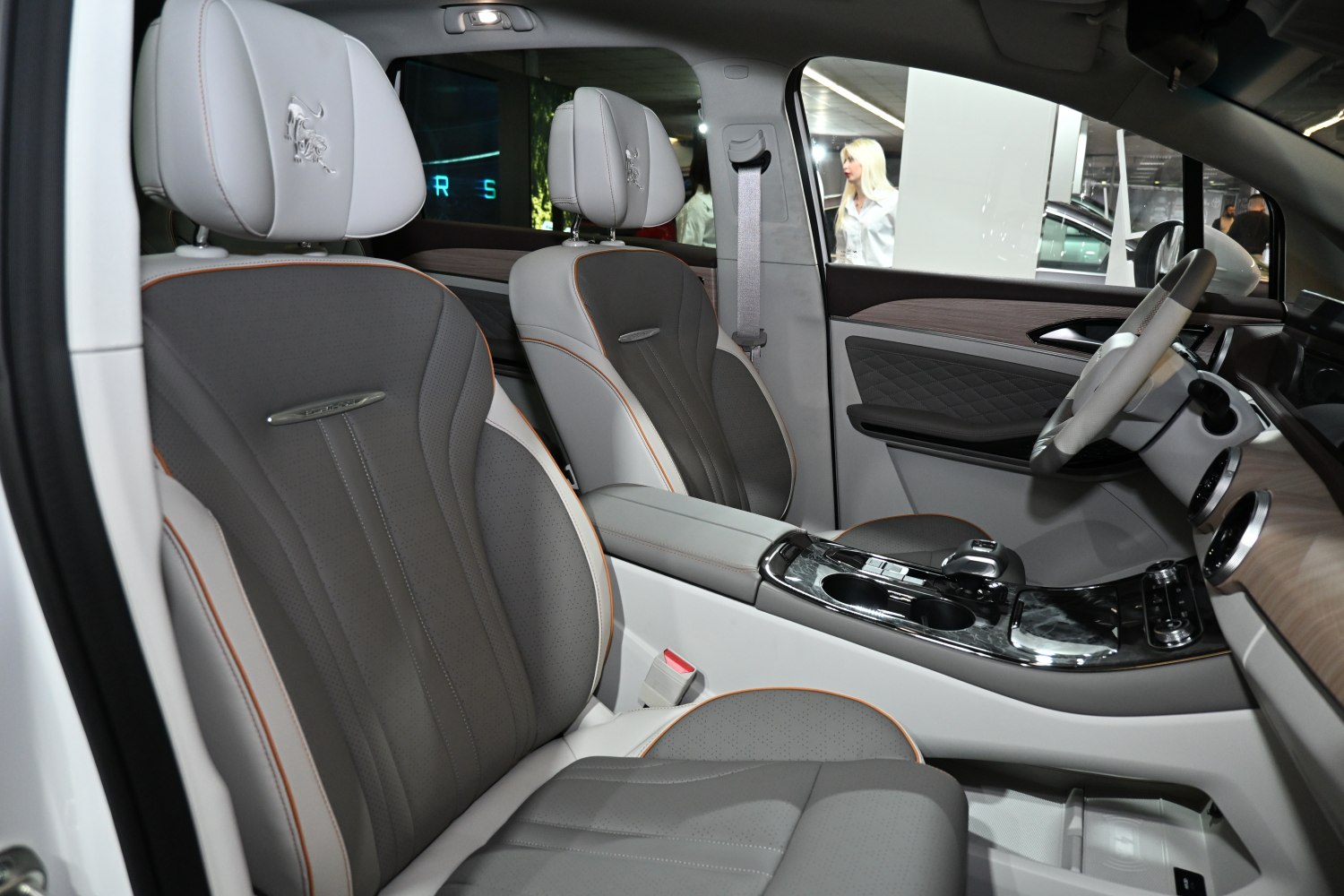 Premium leather seats with modern dashboard and center console