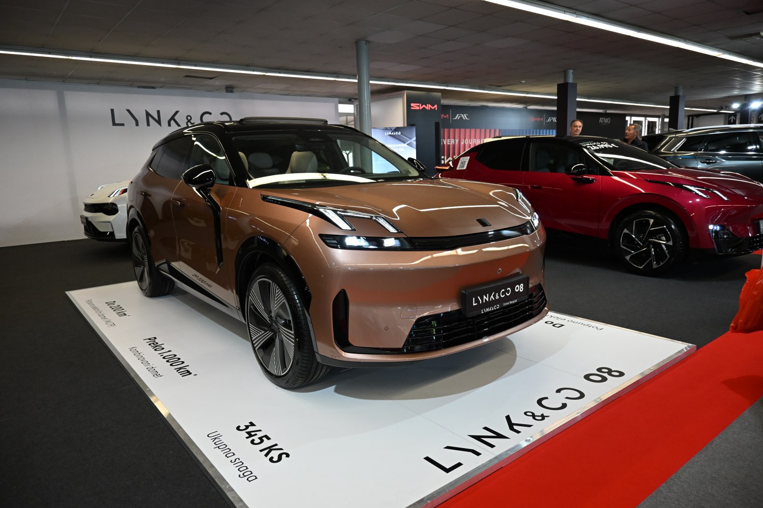 Front and side view of a modern SUV with LED headlights and aerodynamic styling