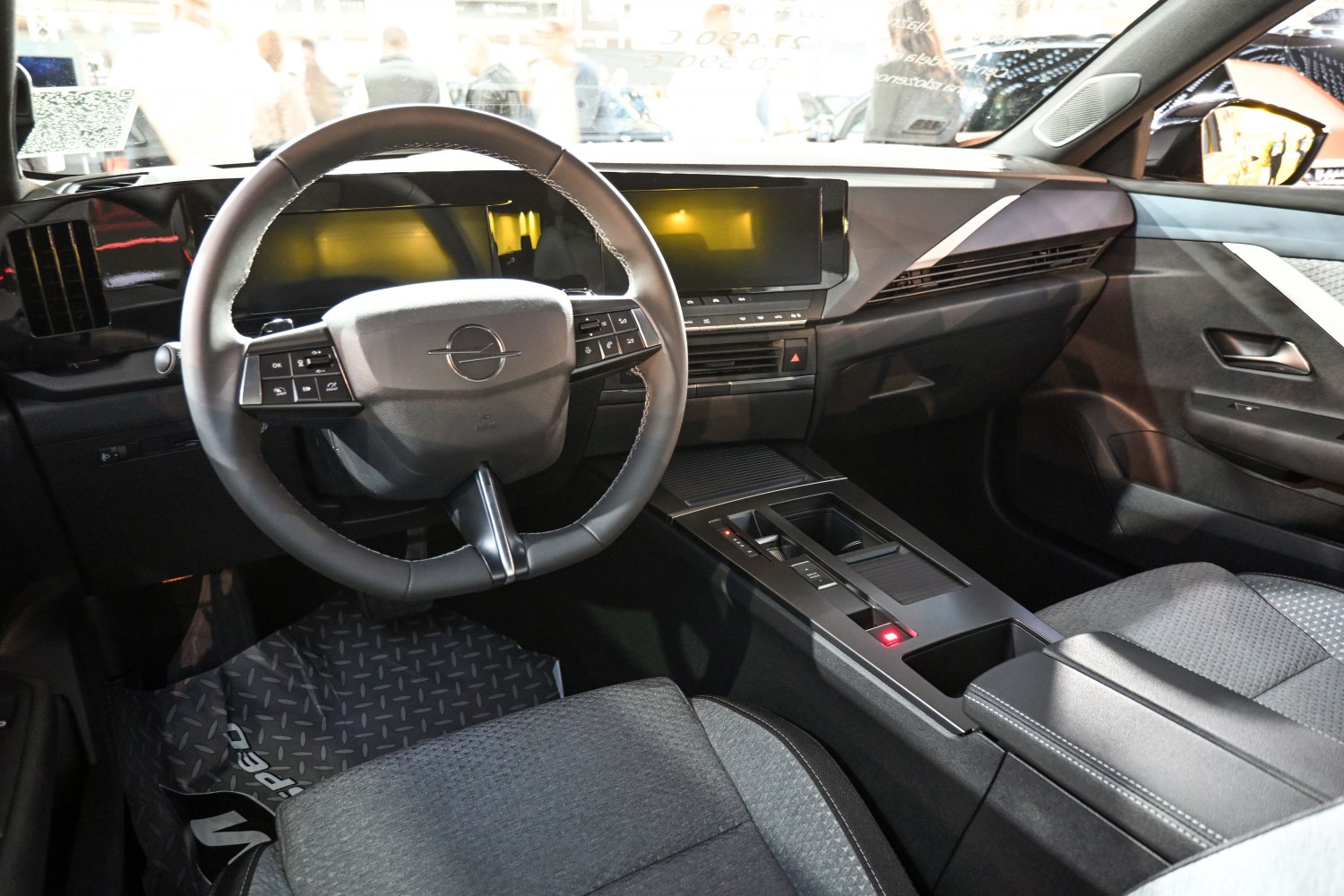 Modern interior with digital cockpit and touchscreen center console