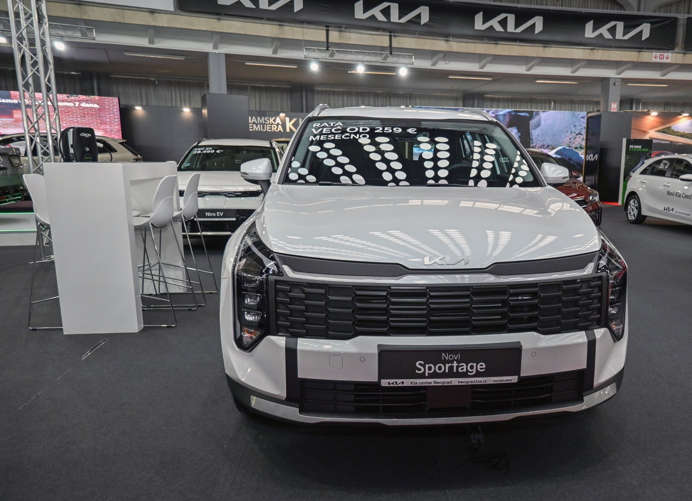 Front grille and headlights of a modern SUV with updated brand emblem