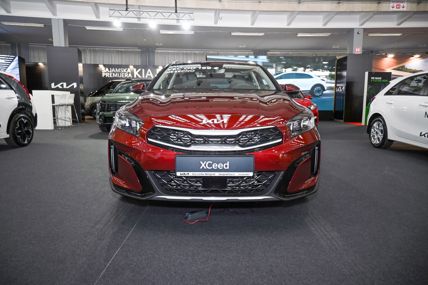 Front grille and headlights of a modern 2023 vehicle