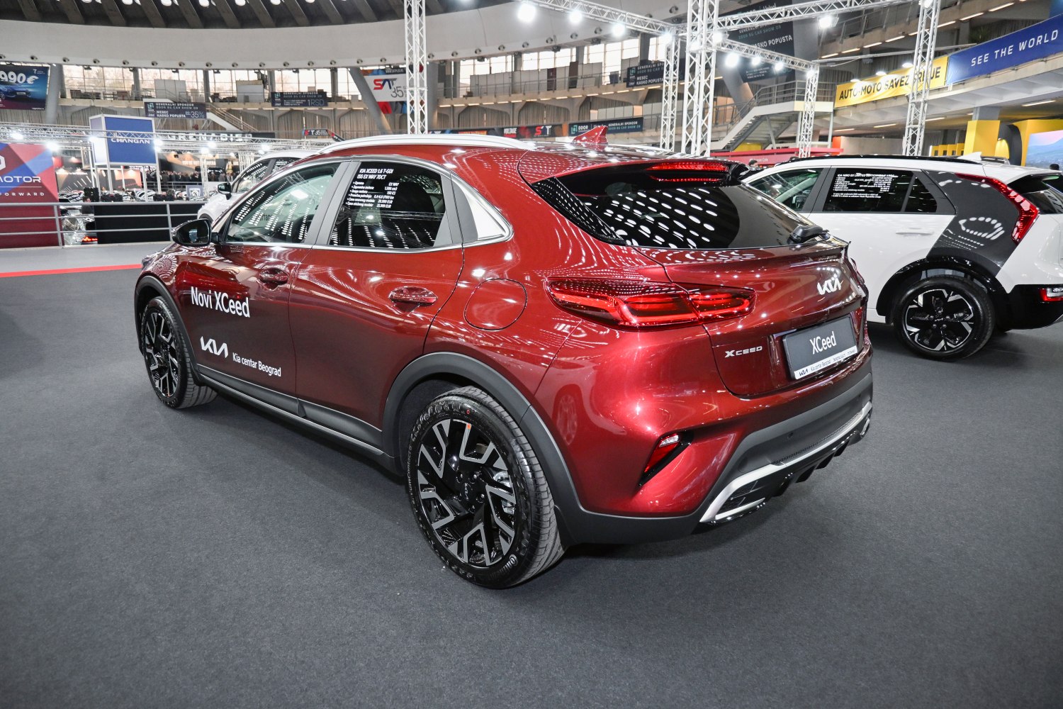Sleek 2023 crossover rear with bold taillights and alloy wheels