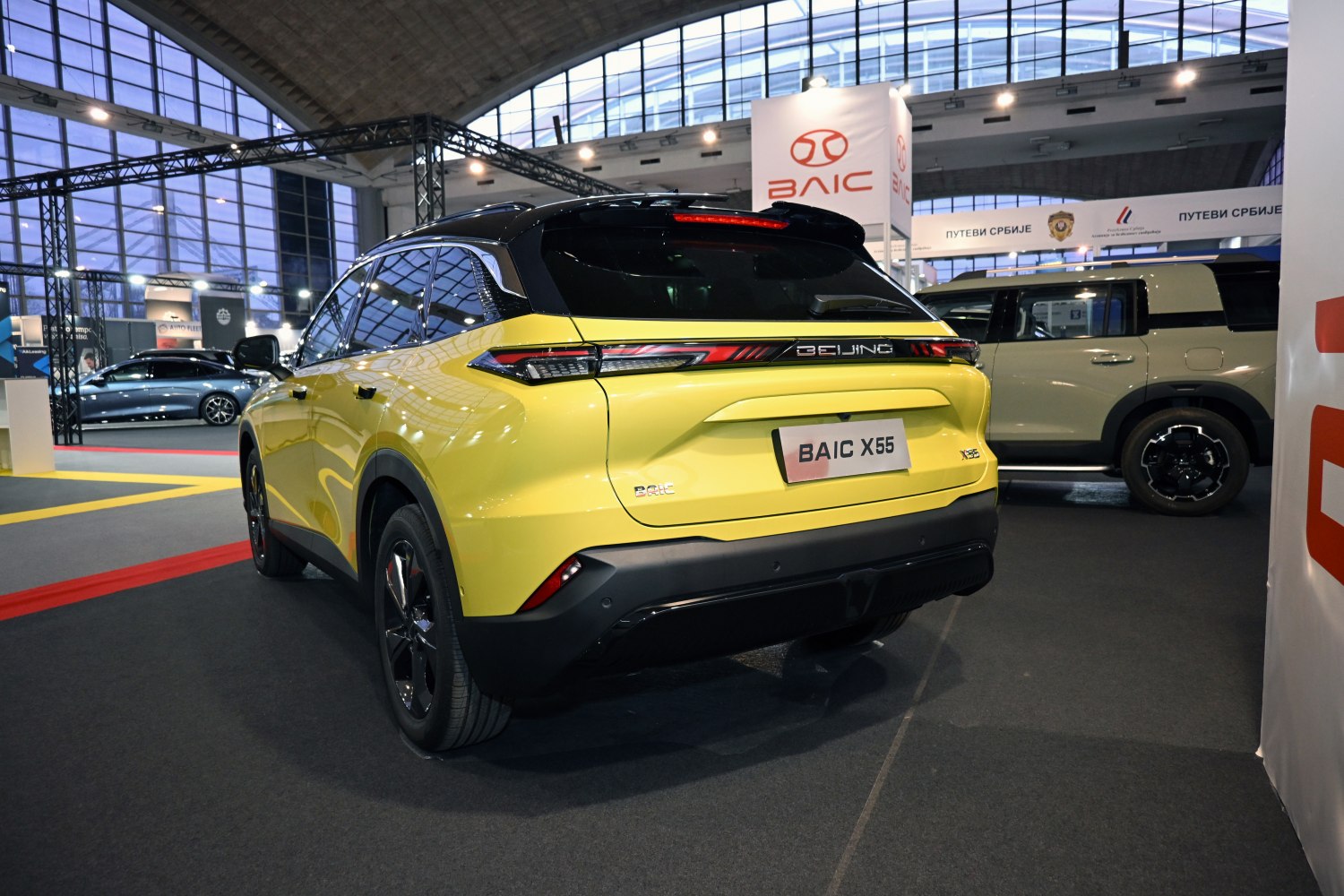 Rear view of 2023 SUV with sleek taillights and sporty bumper