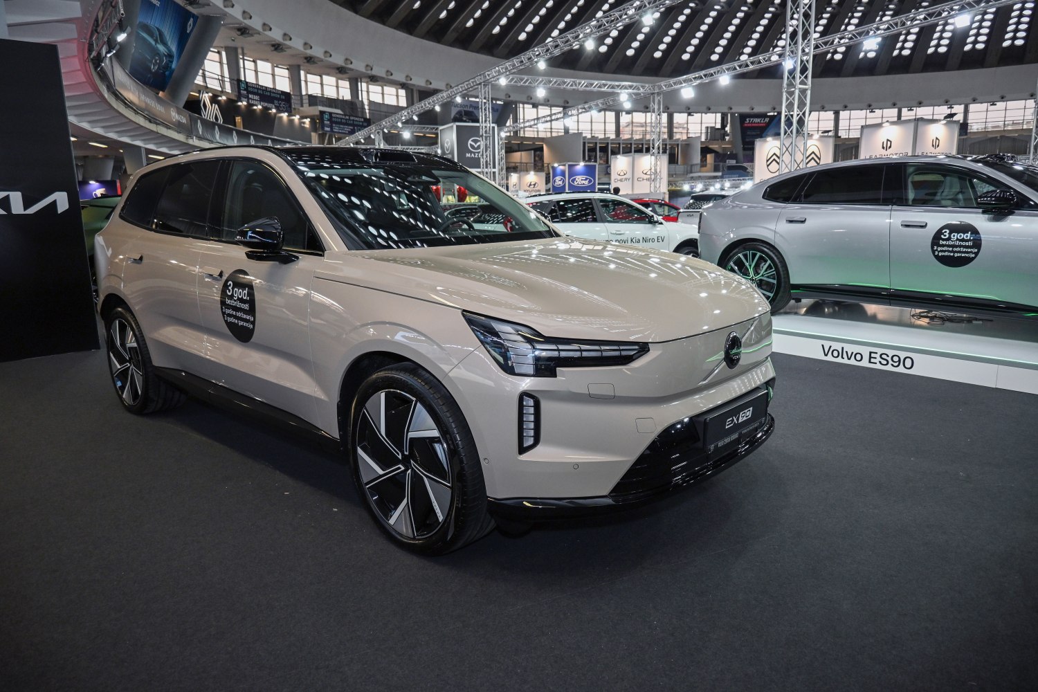 Electric SUV with LED headlights and innovative alloy wheels