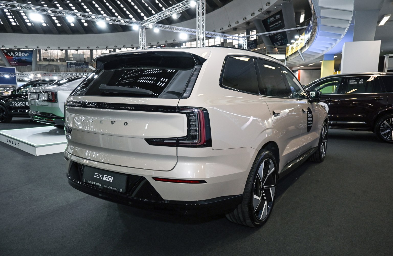 Rear and side exterior view with modern taillights, sporty wheels