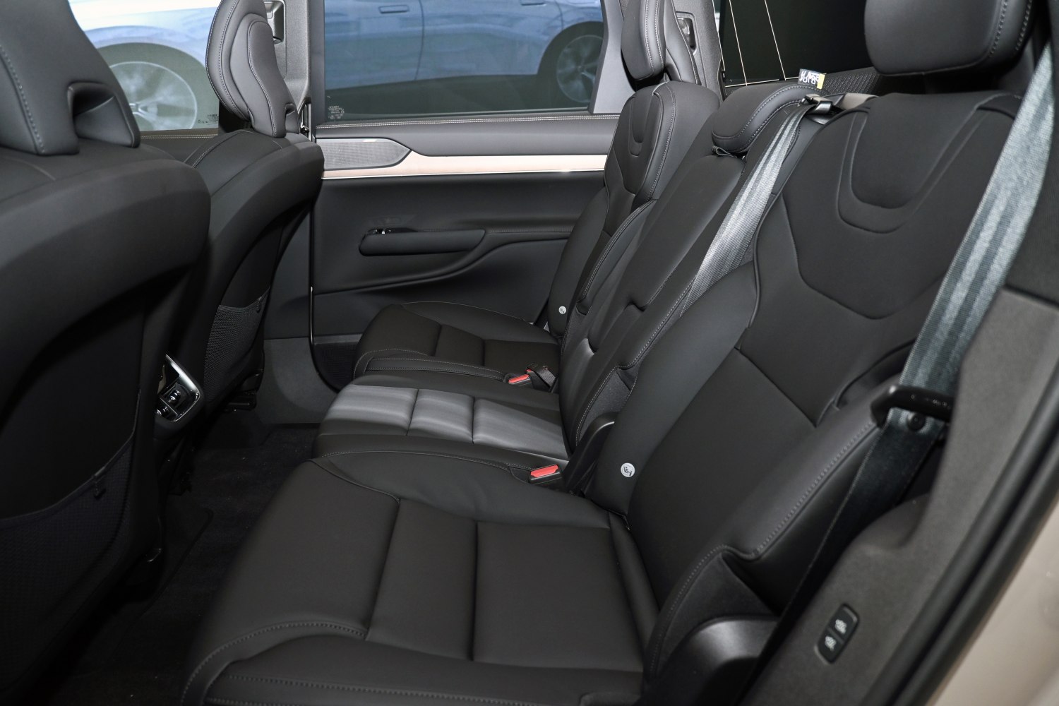 Spacious and premium rear seat interior with modern upholstery and design details