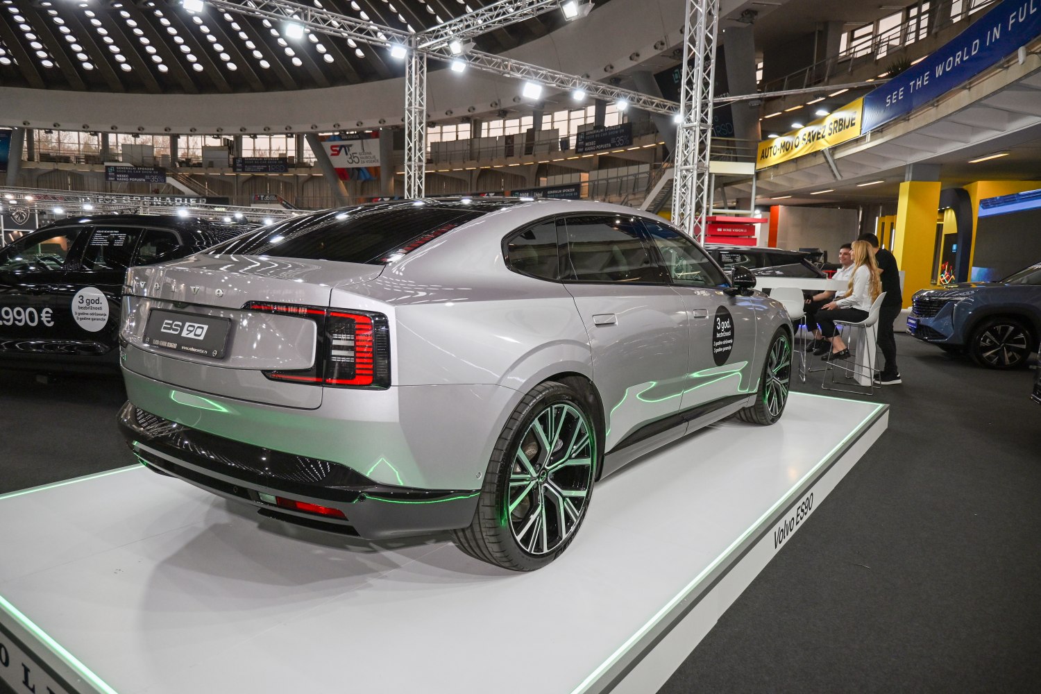 Sleek rear and side profile with distinct taillights and black alloy wheels