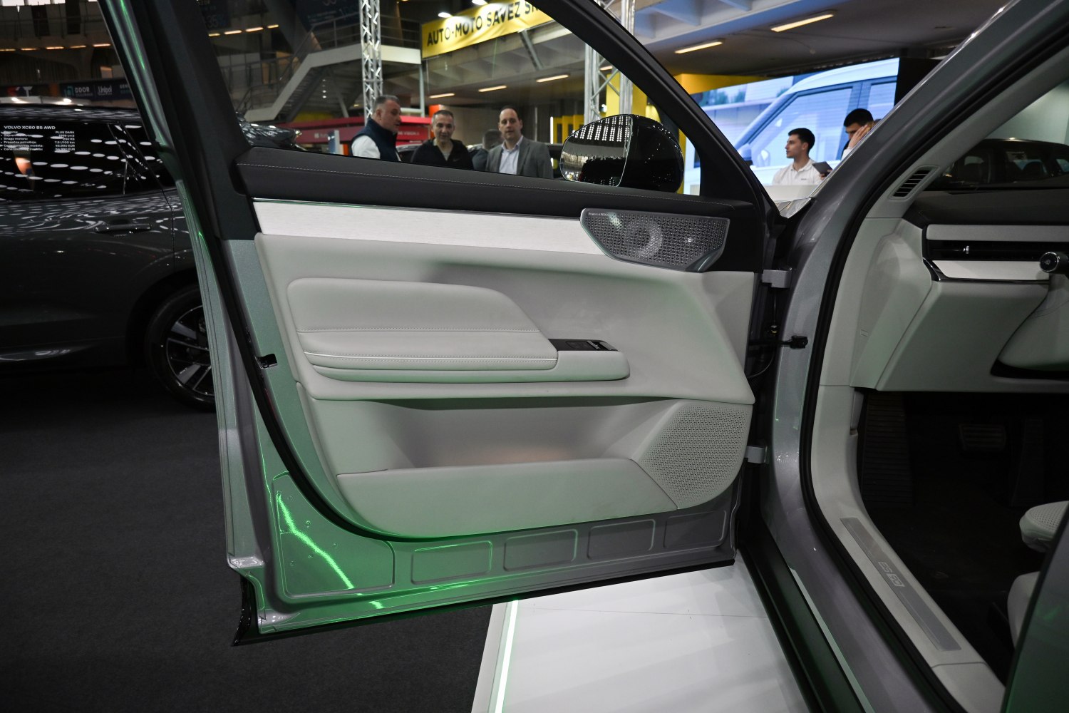 EV interior door panel with premium speaker and modern design