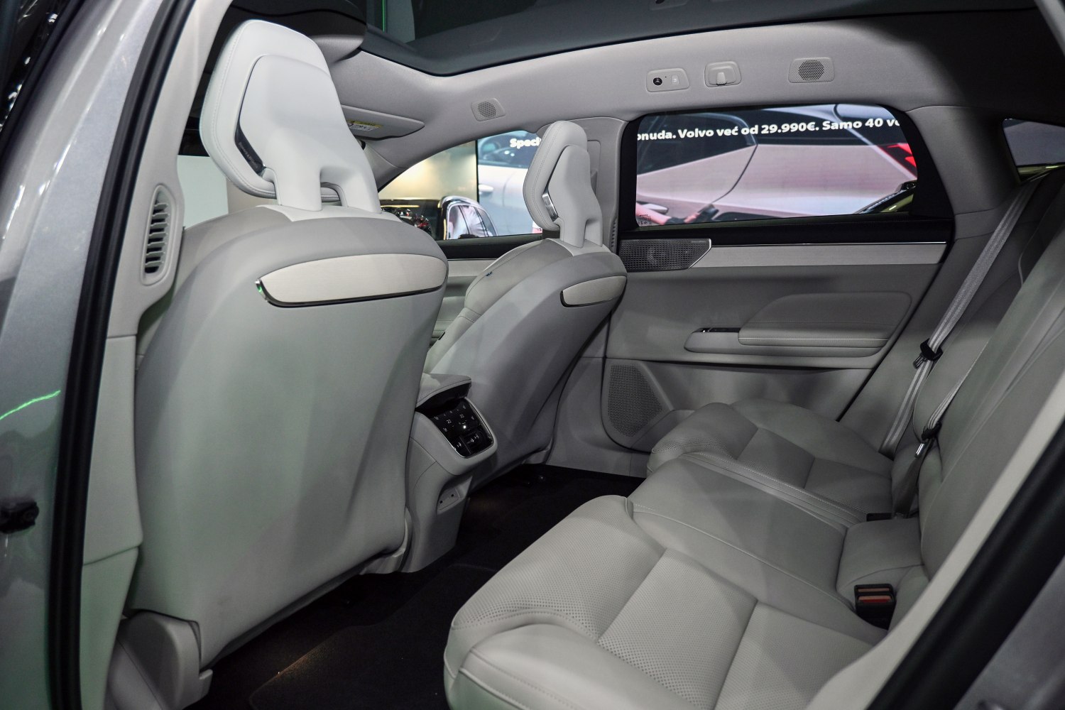 Spacious rear seat with premium leather and modern design