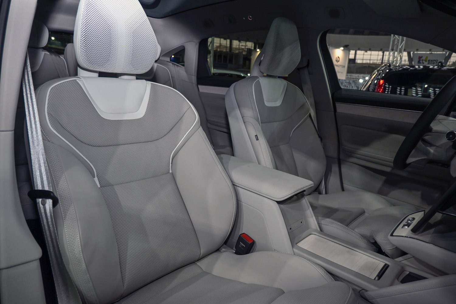 Luxury front seats with premium upholstery and modern ergonomic design
