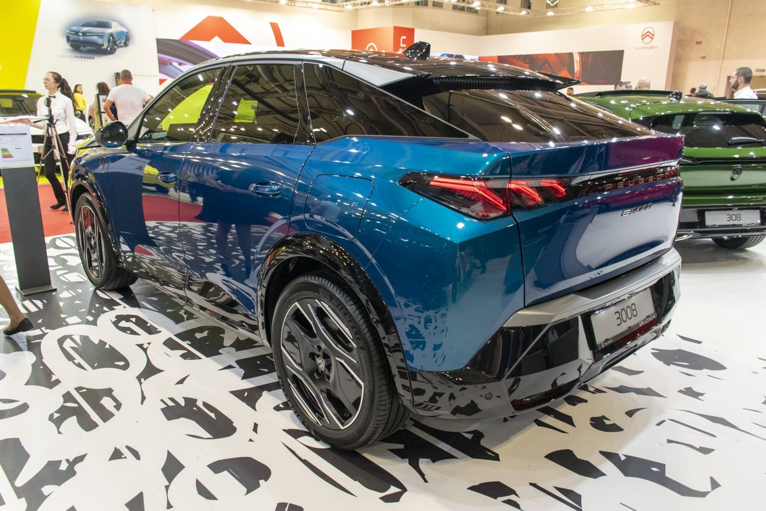 Rear and side view with modern tail lights and alloy wheels