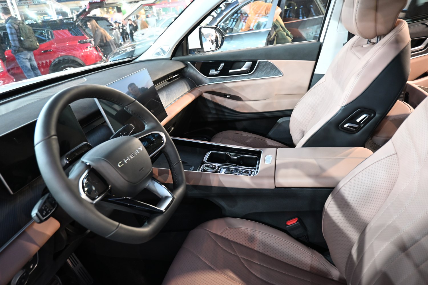 Advanced digital dashboard and premium leather seats