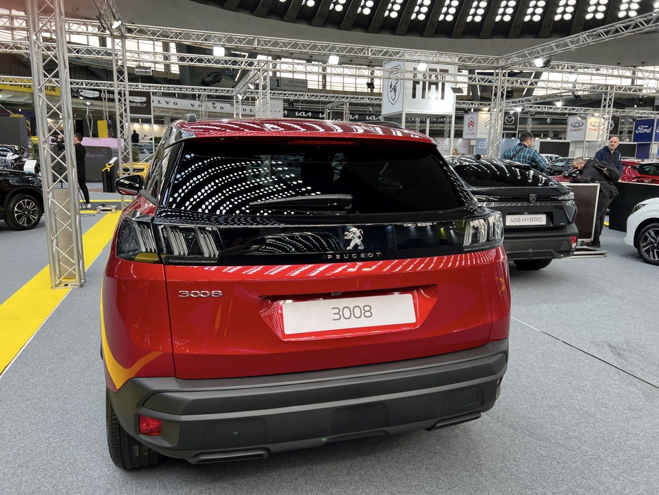 Rear view showing modern taillights and distinctive rear styling