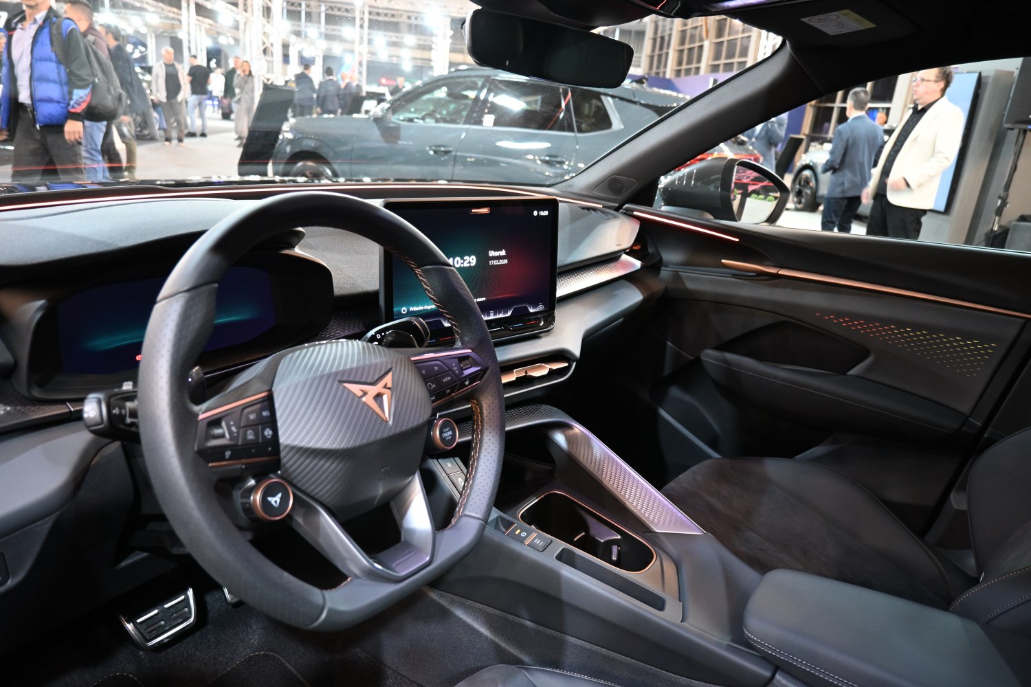 Digital dashboard and touchscreen interior design