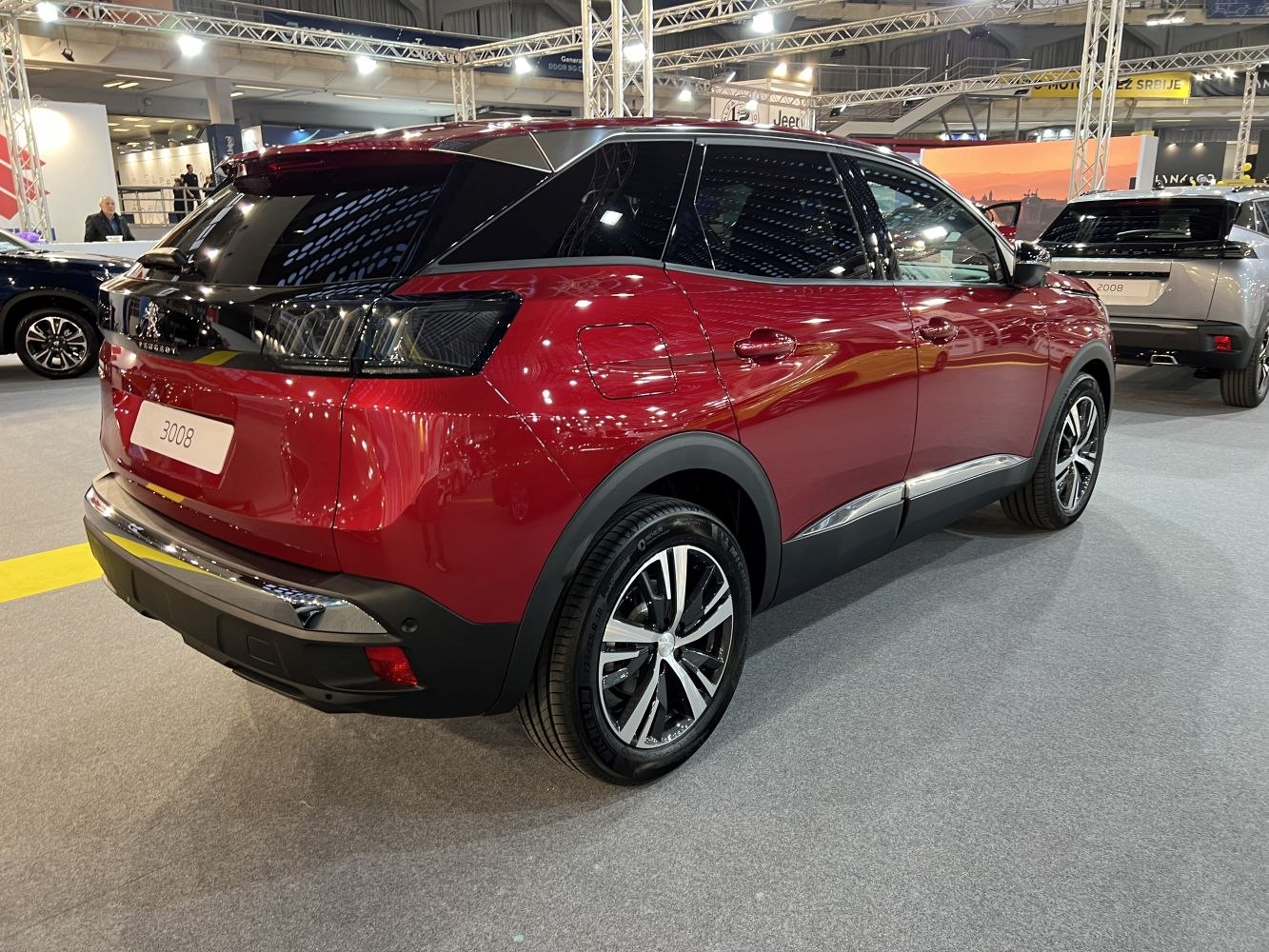 Rear side profile with LED taillights and alloy wheels