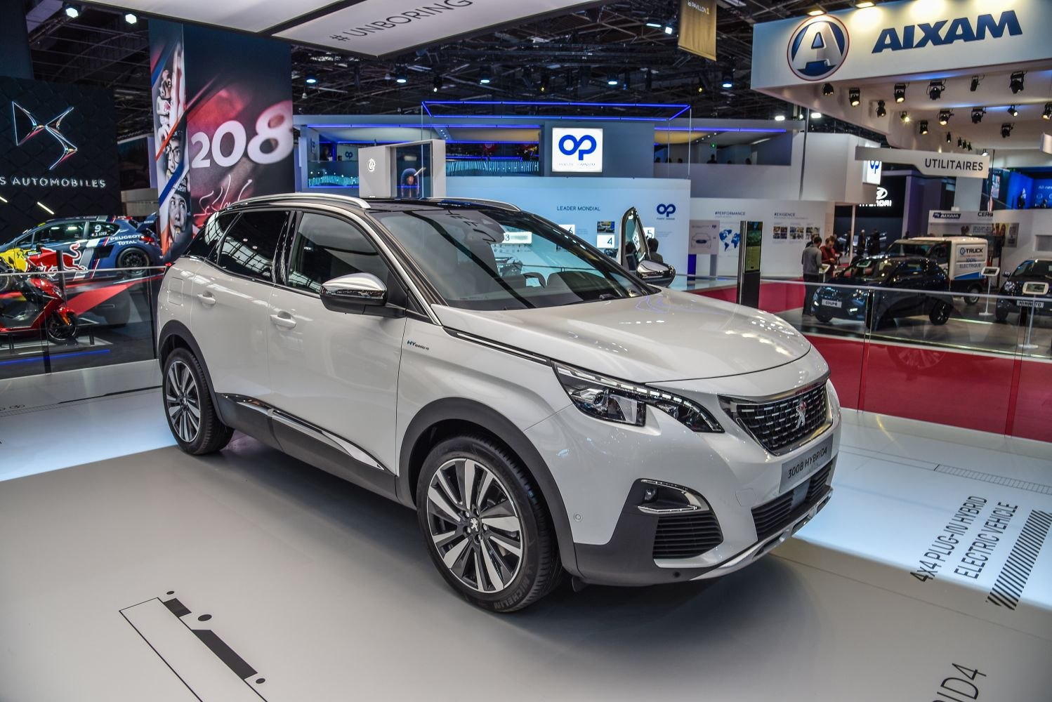 Modern SUV with LED headlights and alloy wheels front three-quarter view