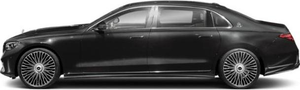 Extended luxury sedan with distinctive multi-spoke wheels and elongated body